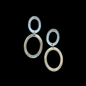 Small 2 Vertical Oval Earring